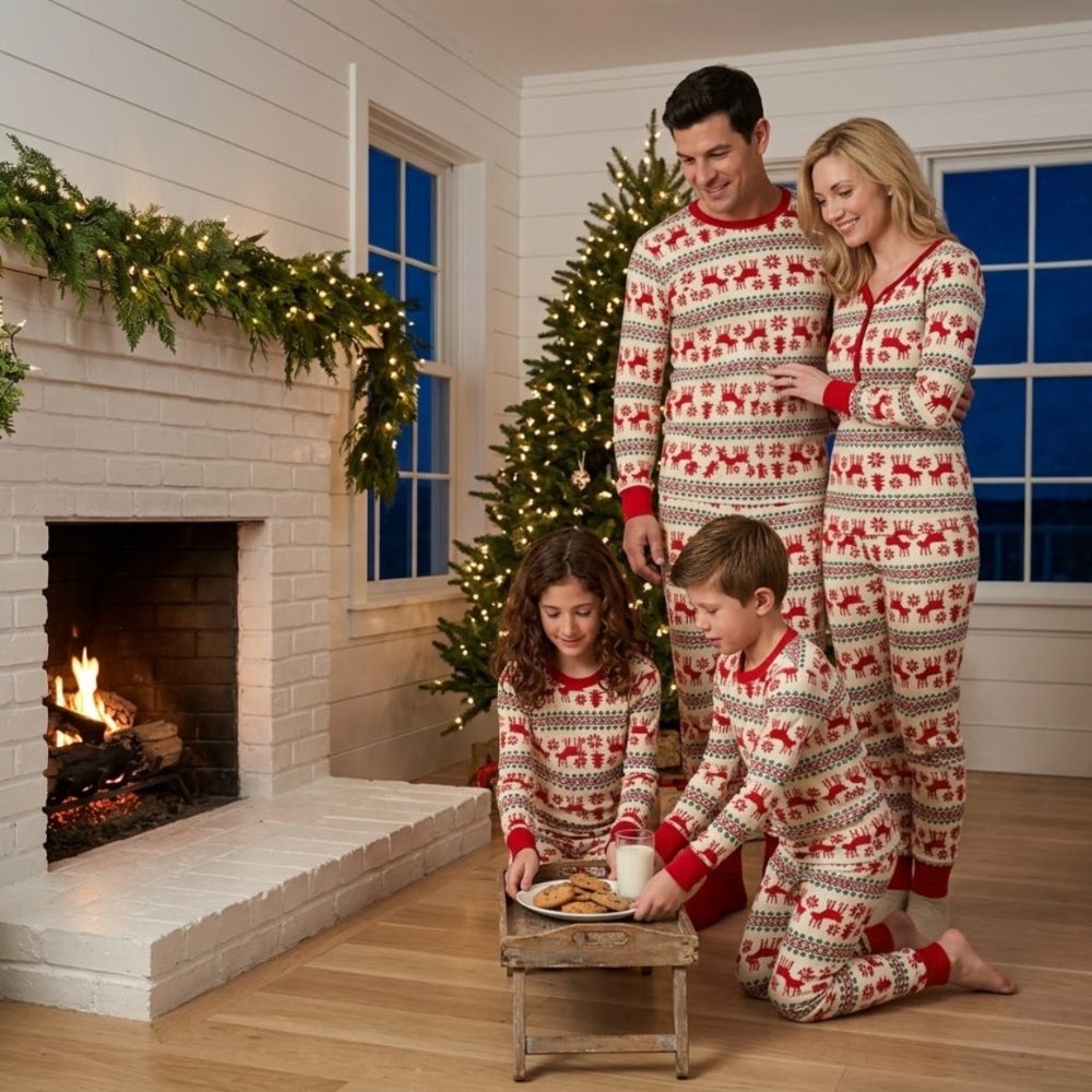 Red Nordic pajamas